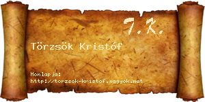 Törzsök Kristóf névjegykártya